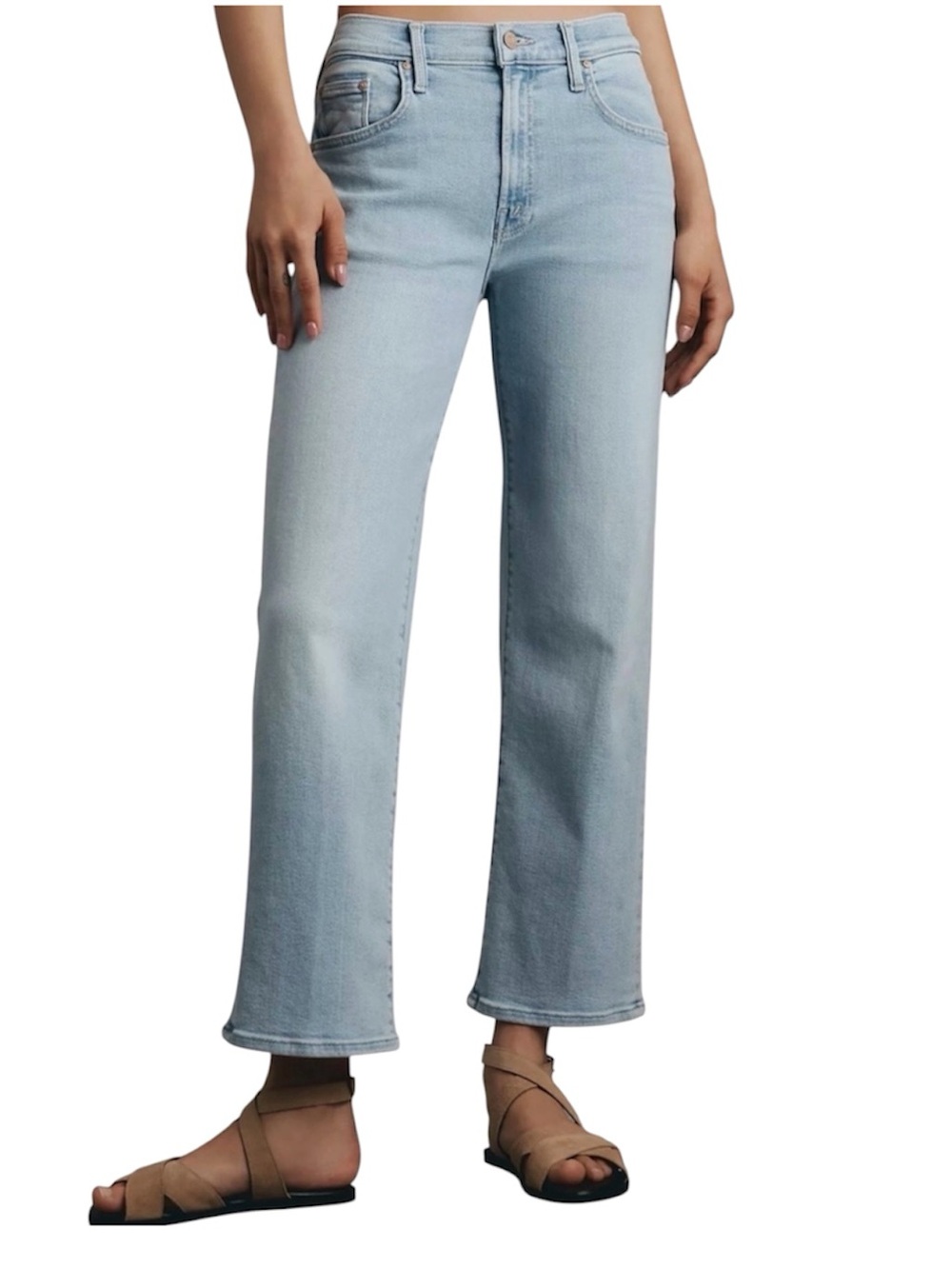 MOTHER The Mid Rise Rambler Zip Ankle Jeans In Ball’s In Your Court Size 27
